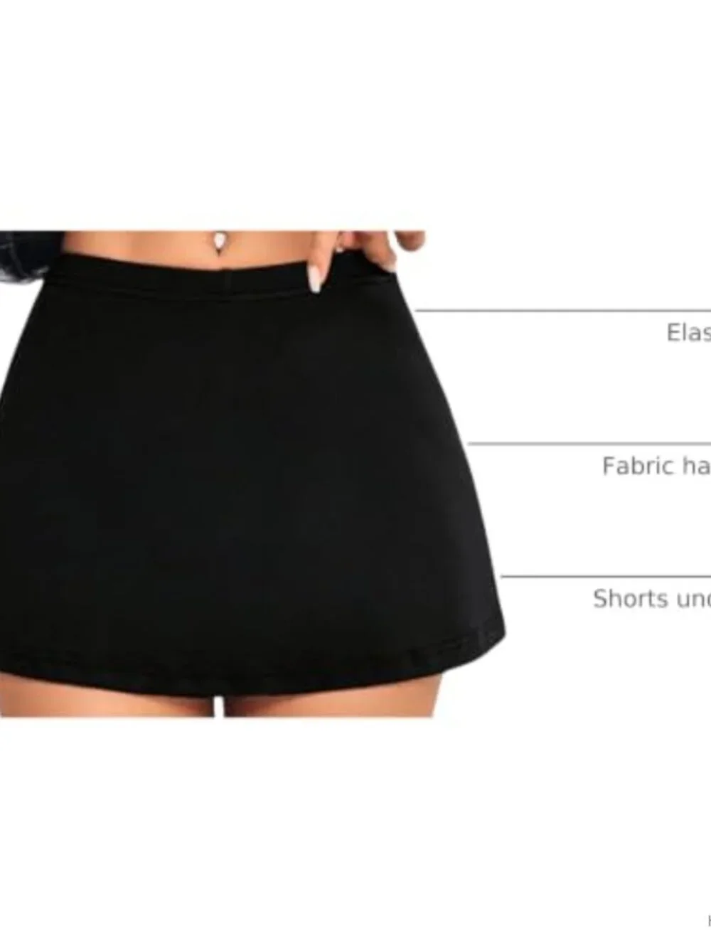 Women's A-Line Mini Skort with Shorts, High Rise, Stretch